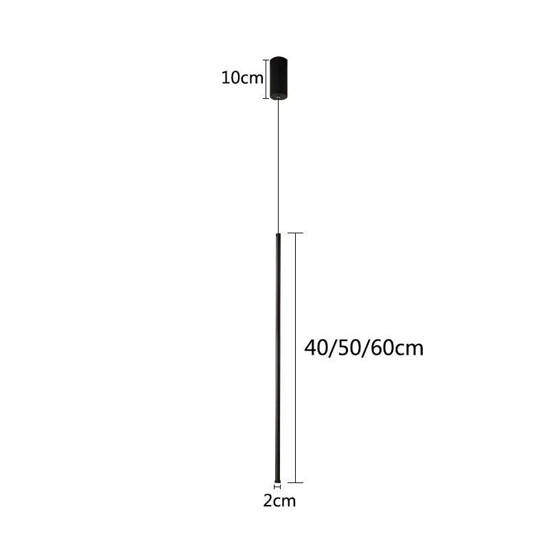 Hanglamp LED Modern Aluminium Zwart Minimalistisch Design Verstelbare Kabel | Sansoti