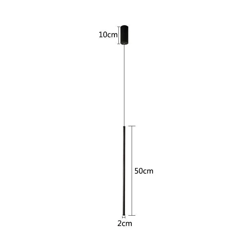 Hanglamp LED Modern Aluminium Zwart Minimalistisch Design Verstelbare Kabel | Sansoti