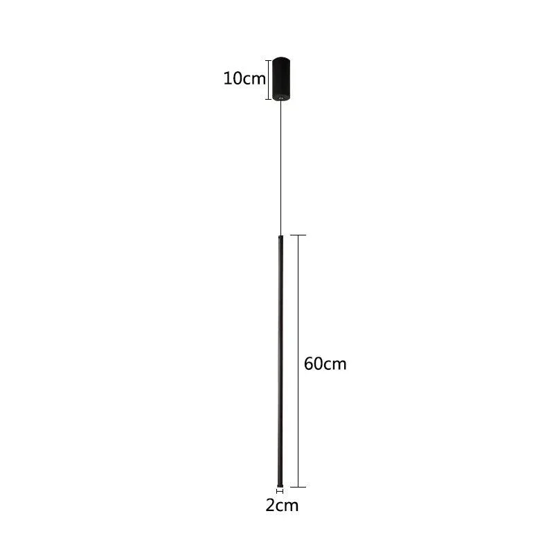 Hanglamp LED Modern Aluminium Zwart Minimalistisch Design Verstelbare Kabel | Sansoti