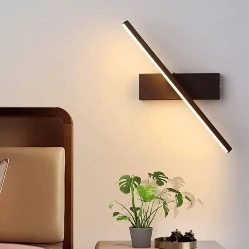 Wandlamp Plat Scandinavisch Acryl Zwart Wit 36cm LED Warm Wit Woonkamer Slaapkamer Modern | Sansoti