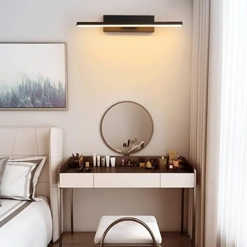 Wandlamp Plat Scandinavisch Acryl Zwart Wit 36cm LED Warm Wit Woonkamer Slaapkamer Modern | Sansoti