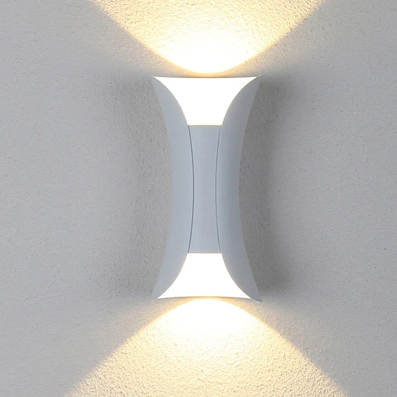 Wandlamp Buiten Metaal Zwart Wit LED Modern Design Tuin Terras Ingang Gevel Sfeervol | Sansoti