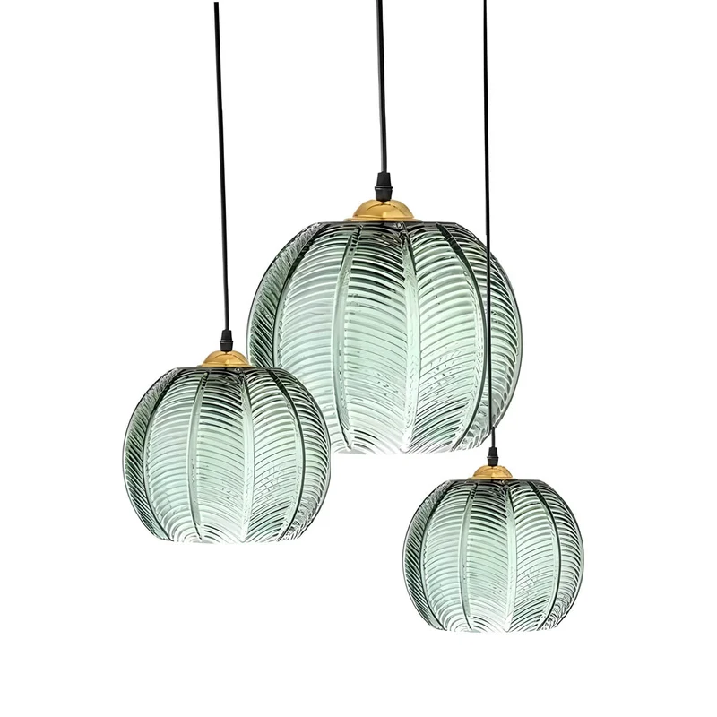 Hanglamp Glas Retro Ribbel Design E27 Plafondlamp Woonkamer | Sansoti