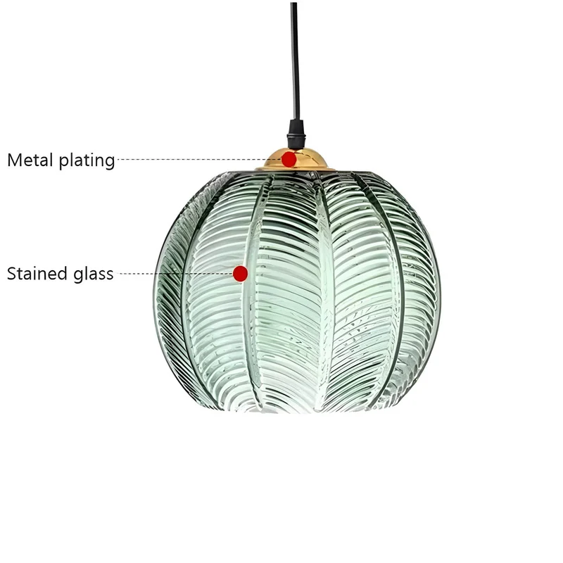 Hanglamp Glas Retro Ribbel Design E27 Plafondlamp Woonkamer | Sansoti