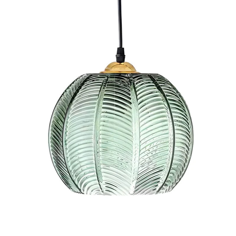 Hanglamp Glas Retro Ribbel Design E27 Plafondlamp Woonkamer | Sansoti