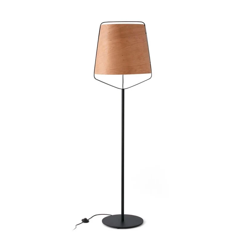 Stehlampe STOOD Schwarz, Braun