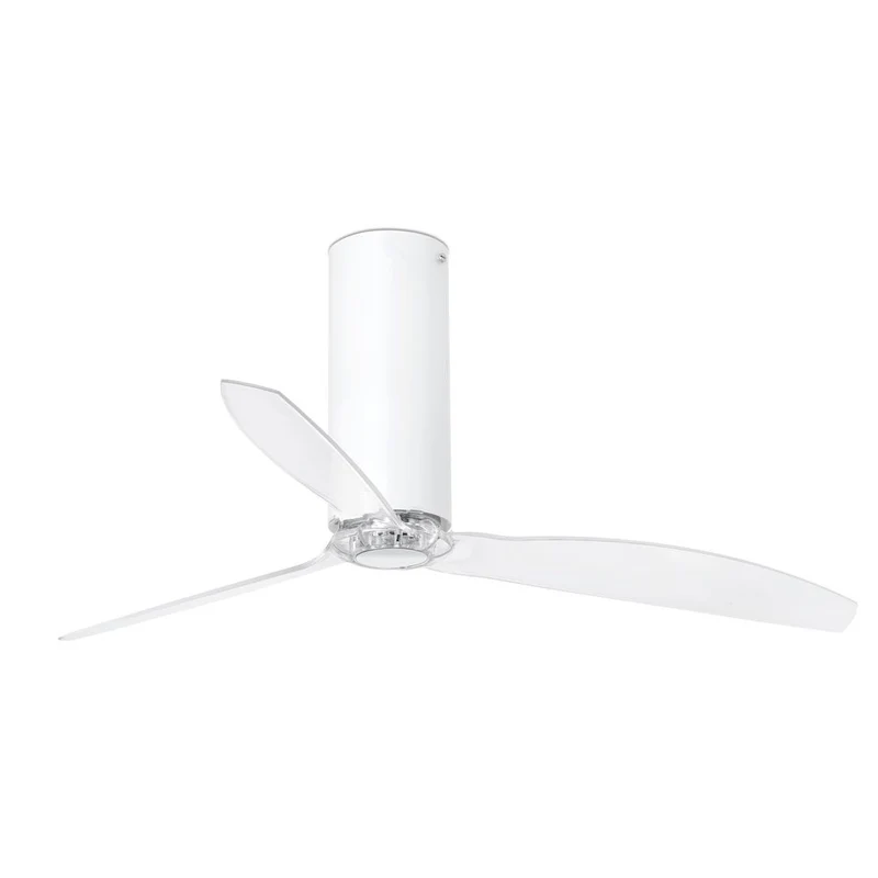 Deckenventilator TUBE FAN Weiß-Glänzend, Transparent