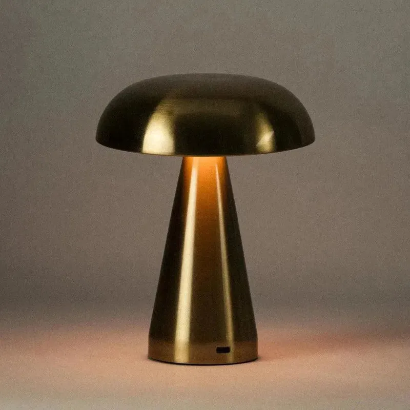Tafellamp Oplaadbaar Touch Metaal Draadloos 3 Lichtstanden Goud Aluminium USB-C | Sansoti