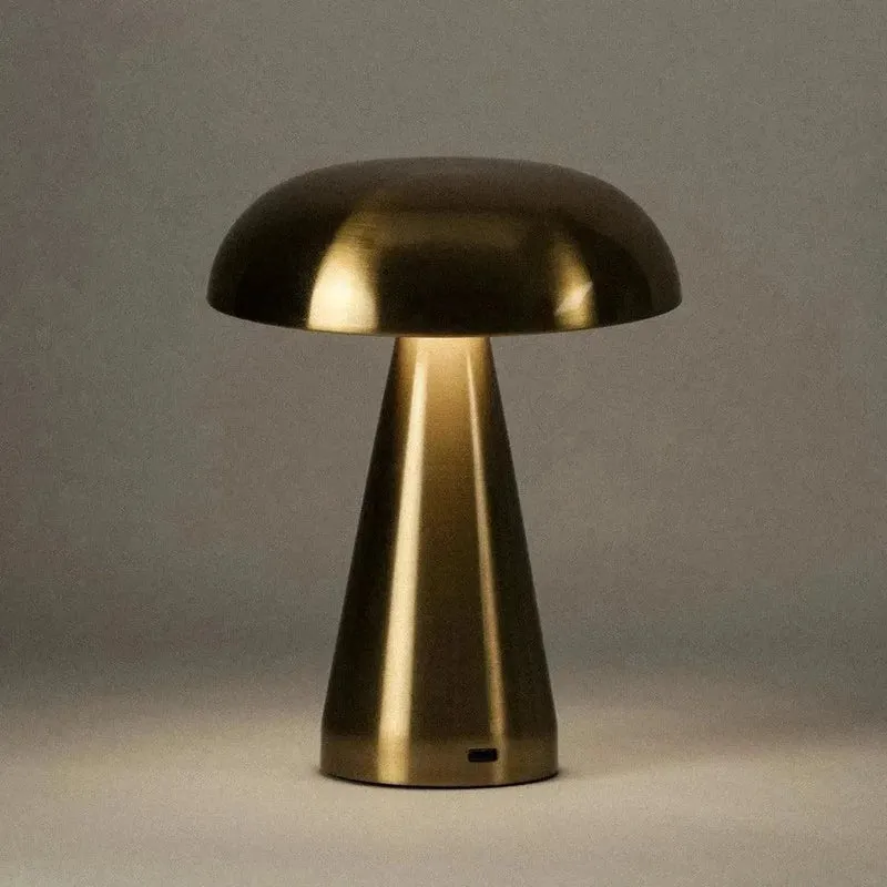 Tafellamp Oplaadbaar Touch Metaal Draadloos 3 Lichtstanden Goud Aluminium USB-C | Sansoti