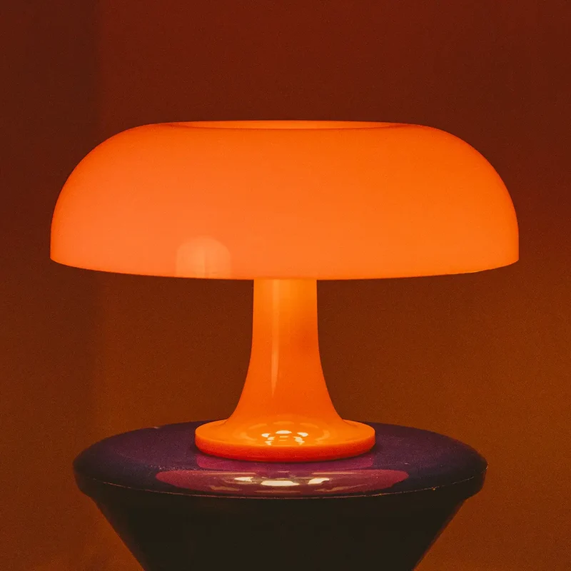 Tafellamp Acryl Design Iconisch 32cm Bloed Oranje Sneeuwwit Sfeerverlichting Modern | Sansoti