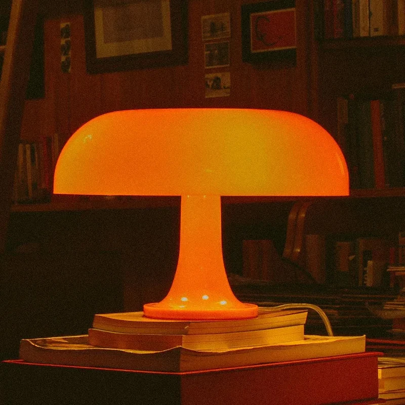 Tafellamp Acryl Design Iconisch 32cm Bloed Oranje Sneeuwwit Sfeerverlichting Modern | Sansoti