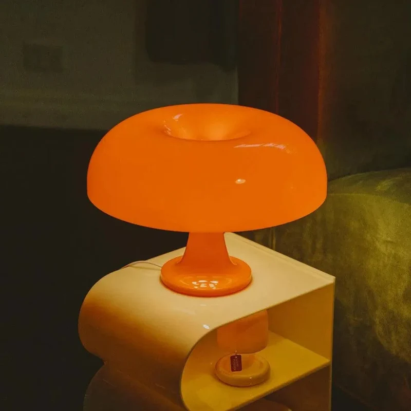 Tafellamp Acryl Design Iconisch 32cm Bloed Oranje Sneeuwwit Sfeerverlichting Modern | Sansoti