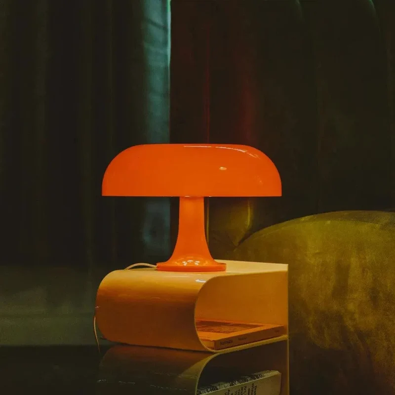 Tafellamp Acryl Design Iconisch 32cm Bloed Oranje Sneeuwwit Sfeerverlichting Modern | Sansoti