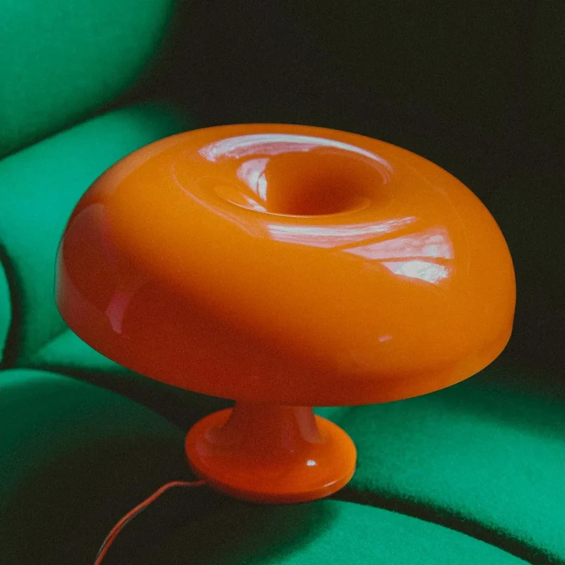 Tafellamp Acryl Design Iconisch 32cm Bloed Oranje Sneeuwwit Sfeerverlichting Modern | Sansoti