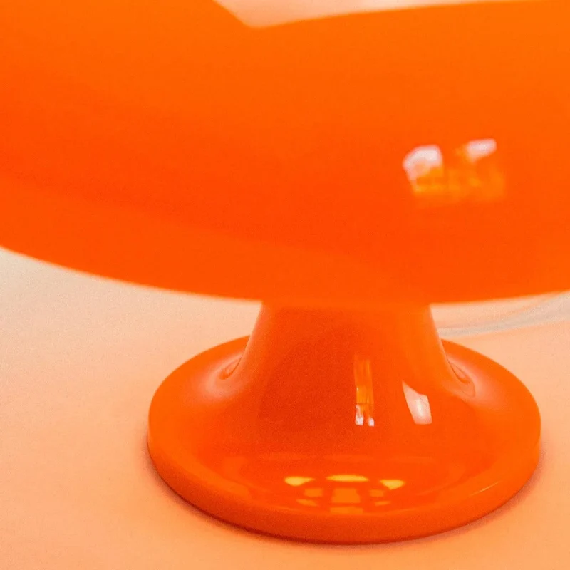Tafellamp Acryl Design Iconisch 32cm Bloed Oranje Sneeuwwit Sfeerverlichting Modern | Sansoti