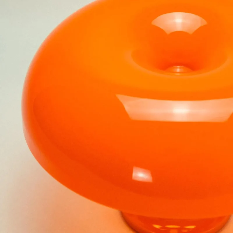 Tafellamp Acryl Design Iconisch 32cm Bloed Oranje Sneeuwwit Sfeerverlichting Modern | Sansoti