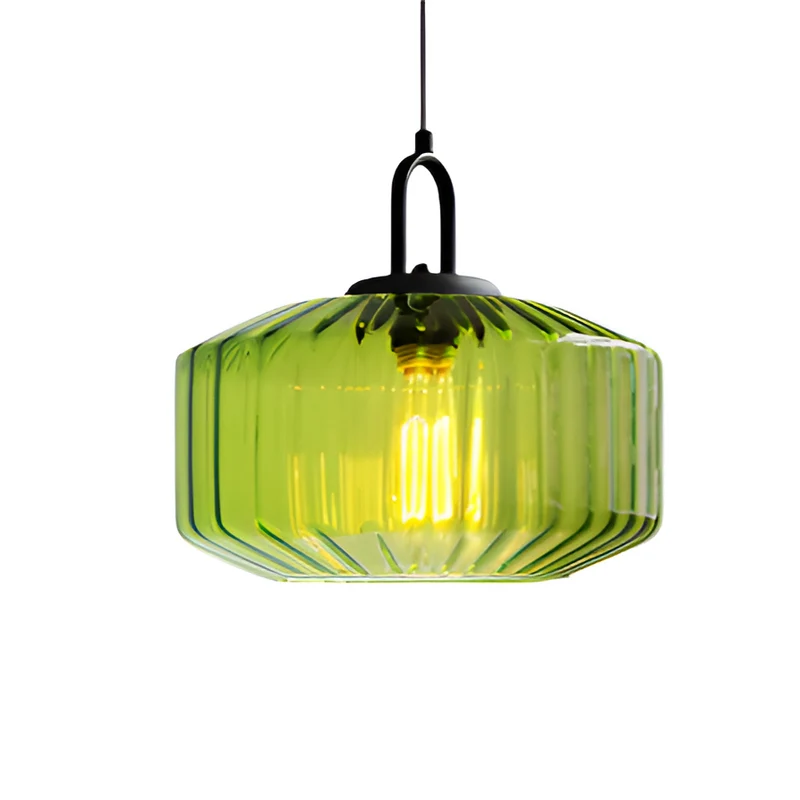 Hanglamp Gekleurd Glas Retro Nordic Ø28cm E27 3000K Keuken | Sansoti