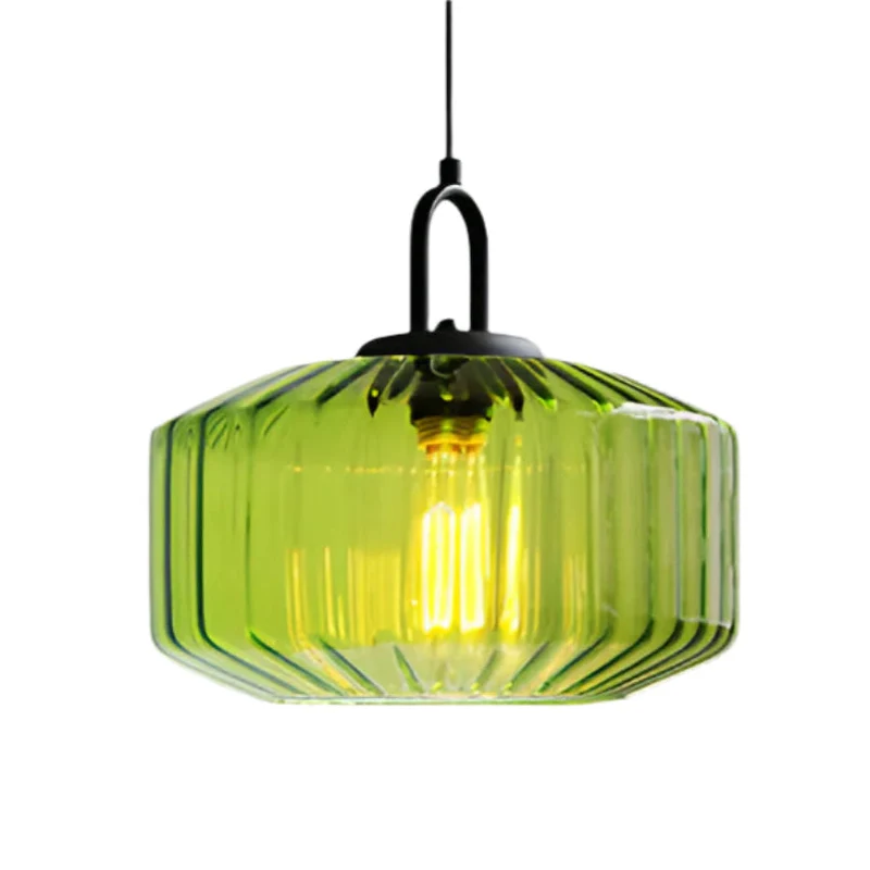 Hanglamp Gekleurd Glas Retro Nordic Ø28cm E27 3000K Keuken | Sansoti