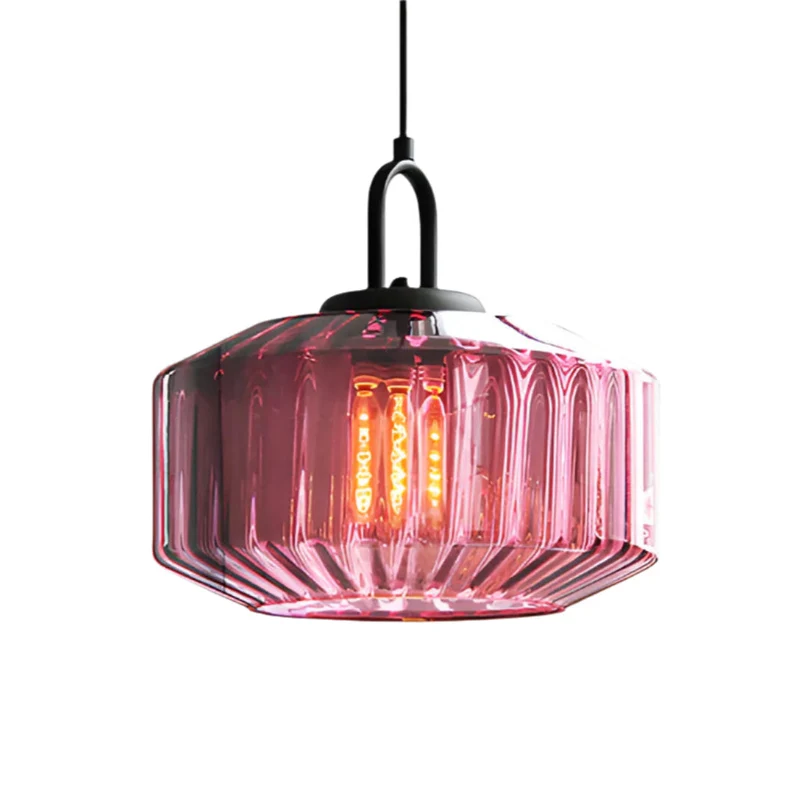 Hanglamp Gekleurd Glas Retro Nordic Ø28cm E27 3000K Keuken | Sansoti