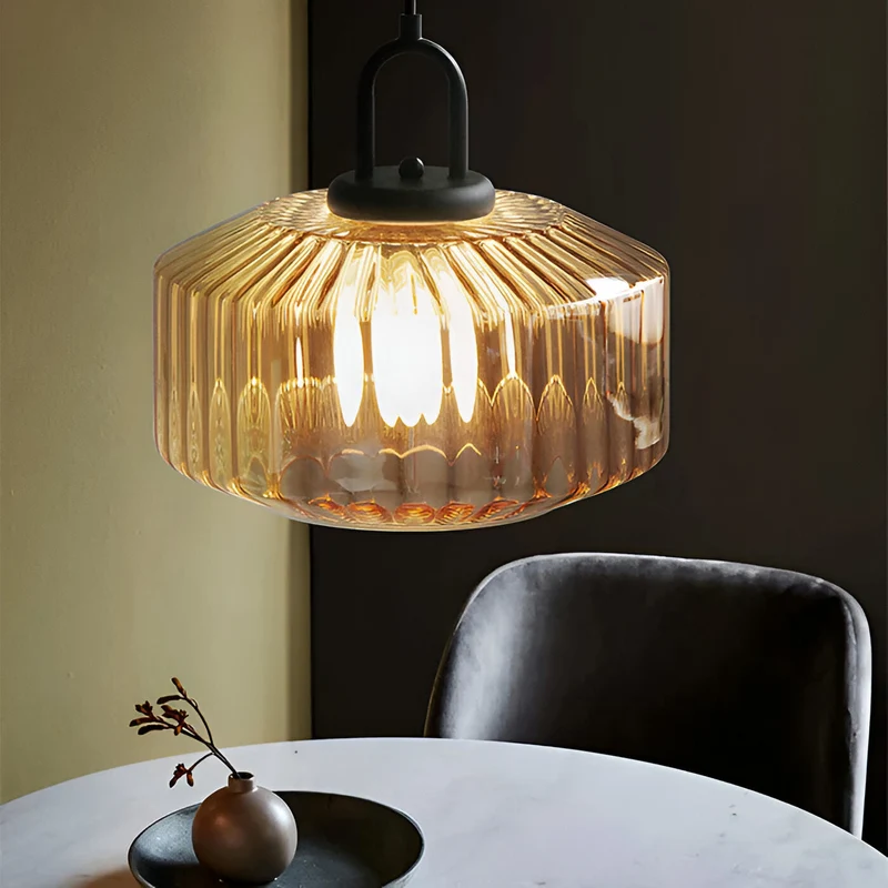Hanglamp Gekleurd Glas Retro Nordic Ø28cm E27 3000K Keuken | Sansoti