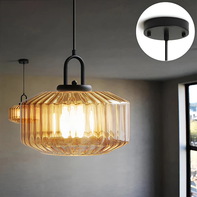 Hanglamp Gekleurd Glas Retro Nordic Ø28cm E27 3000K Keuken | Sansoti