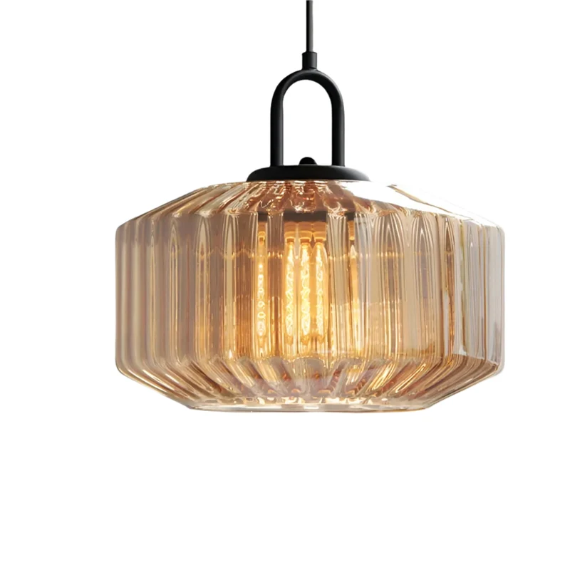 Hanglamp Gekleurd Glas Retro Nordic Ø28cm E27 3000K Keuken | Sansoti