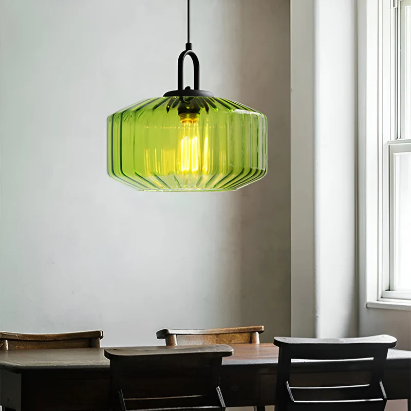 Hanglamp Gekleurd Glas Retro Nordic Ø28cm E27 3000K Keuken | Sansoti