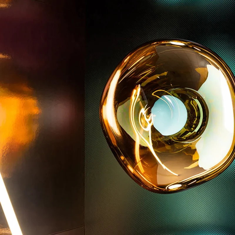 Wandlamp Amber Handgemaakt PMMA Metaal Warm Wit E27 12W Woonkamer Slaapkamer Luxe | Sansoti
