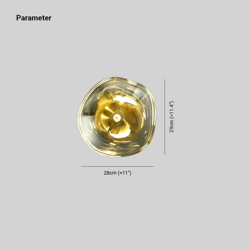 Wandlamp Amber Handgemaakt PMMA Metaal Warm Wit E27 12W Woonkamer Slaapkamer Luxe | Sansoti