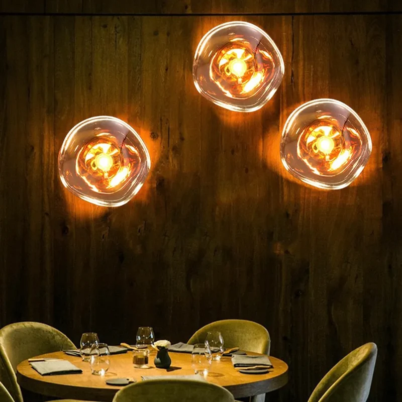 Wandlamp Amber Handgemaakt PMMA Metaal Warm Wit E27 12W Woonkamer Slaapkamer Luxe | Sansoti