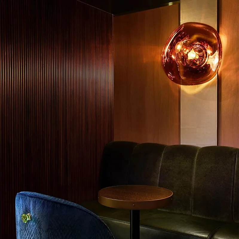 Wandlamp Amber Handgemaakt PMMA Metaal Warm Wit E27 12W Woonkamer Slaapkamer Luxe | Sansoti