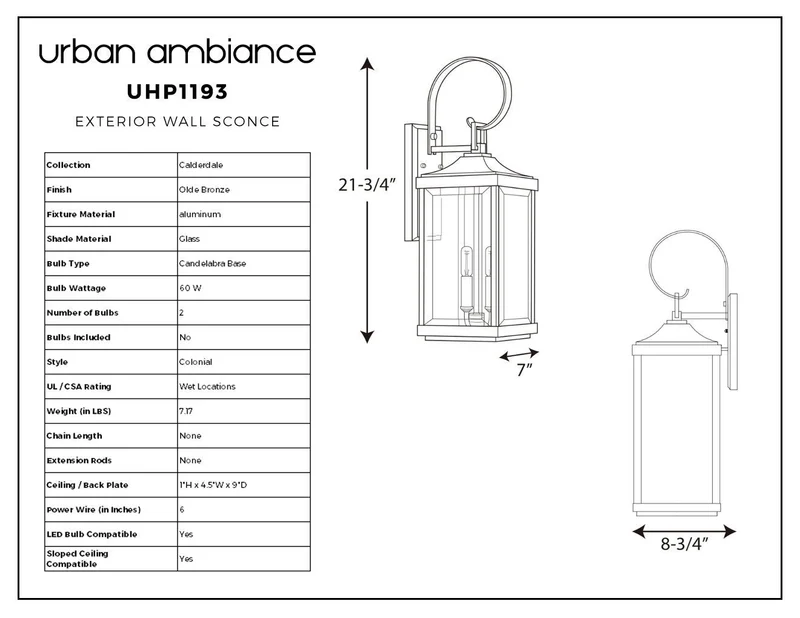 Buitenlamp Wandlamp Klassiek Lantaarn Olde Bronze Aluminium 55cm | Sansoti