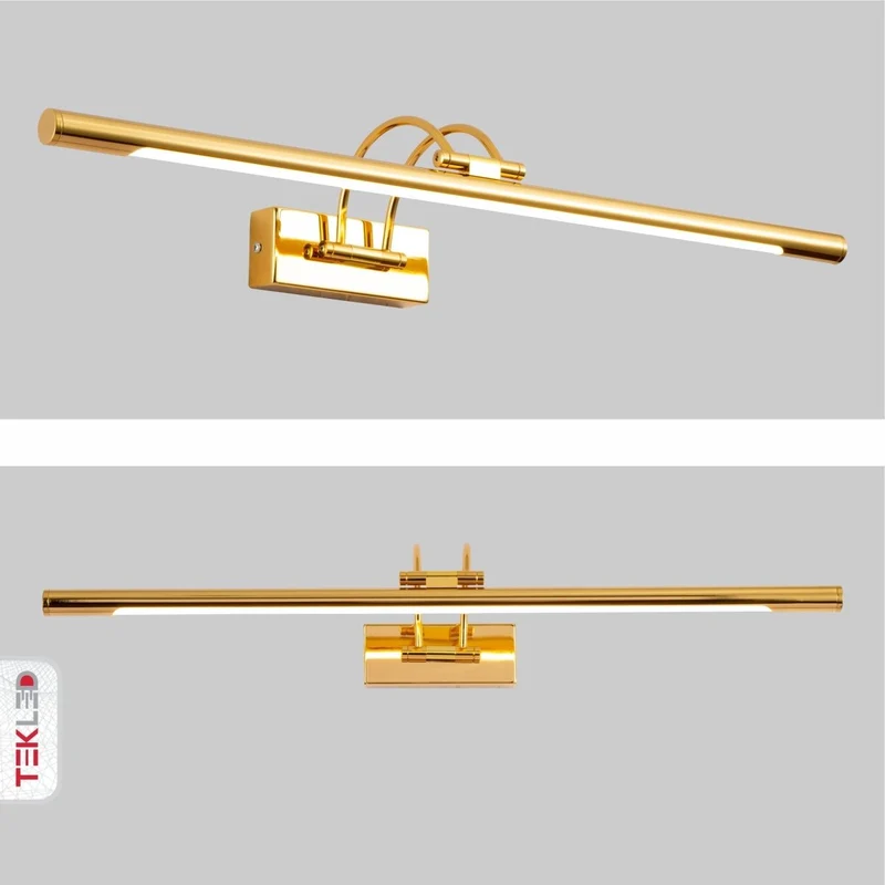 Spiegellamp LED Warm Wit 3000K 8W 64cm Goud Nikkel Messing Chroom Schilderijlamp Wandlamp