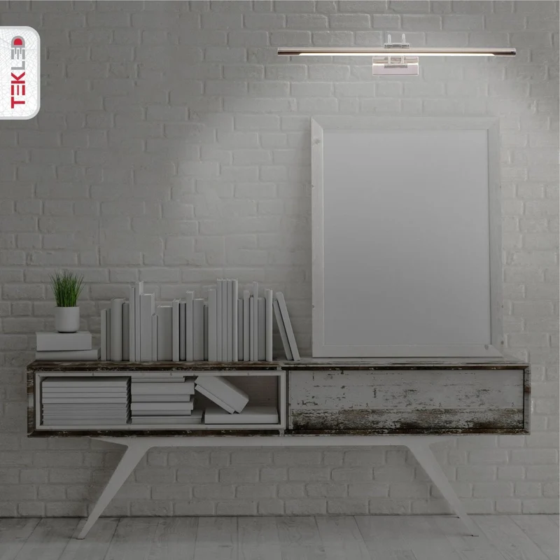 Spiegellamp LED Warm Wit 3000K 8W 64cm Goud Nikkel Messing Chroom Schilderijlamp Wandlamp