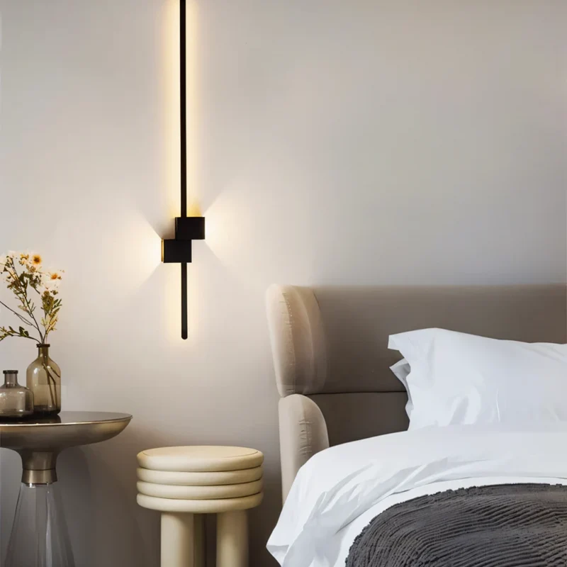 LED Wandlamp Modern Aluminium 62cm Warm Wit Zwart Wit Goud | Sansoti