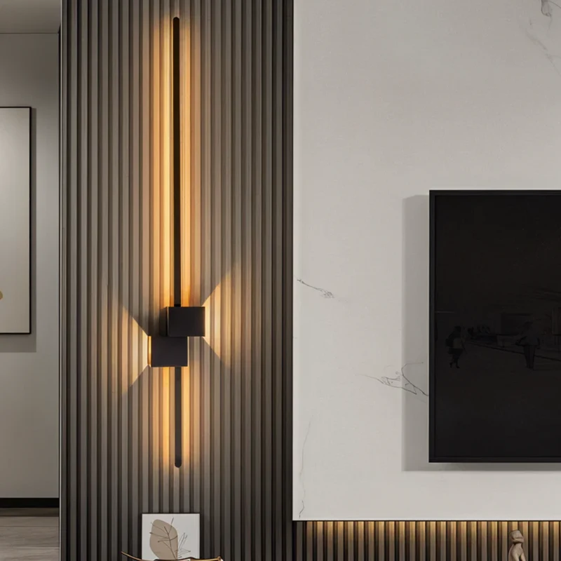 LED Wandlamp Modern Aluminium 62cm Warm Wit Zwart Wit Goud | Sansoti