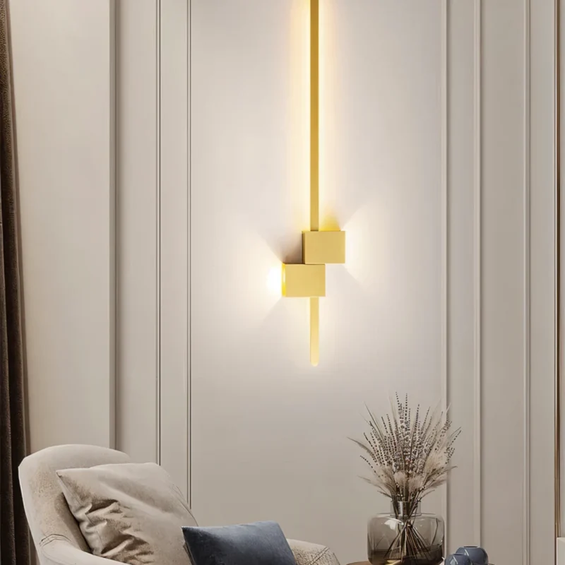 LED Wandlamp Modern Aluminium 62cm Warm Wit Zwart Wit Goud | Sansoti