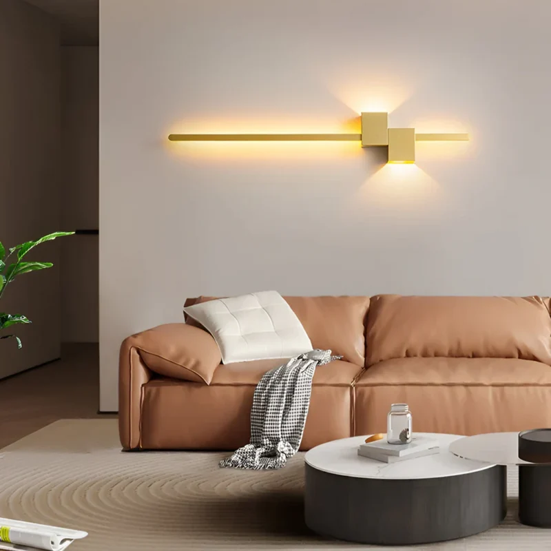LED Wandlamp Modern Aluminium 62cm Warm Wit Zwart Wit Goud | Sansoti