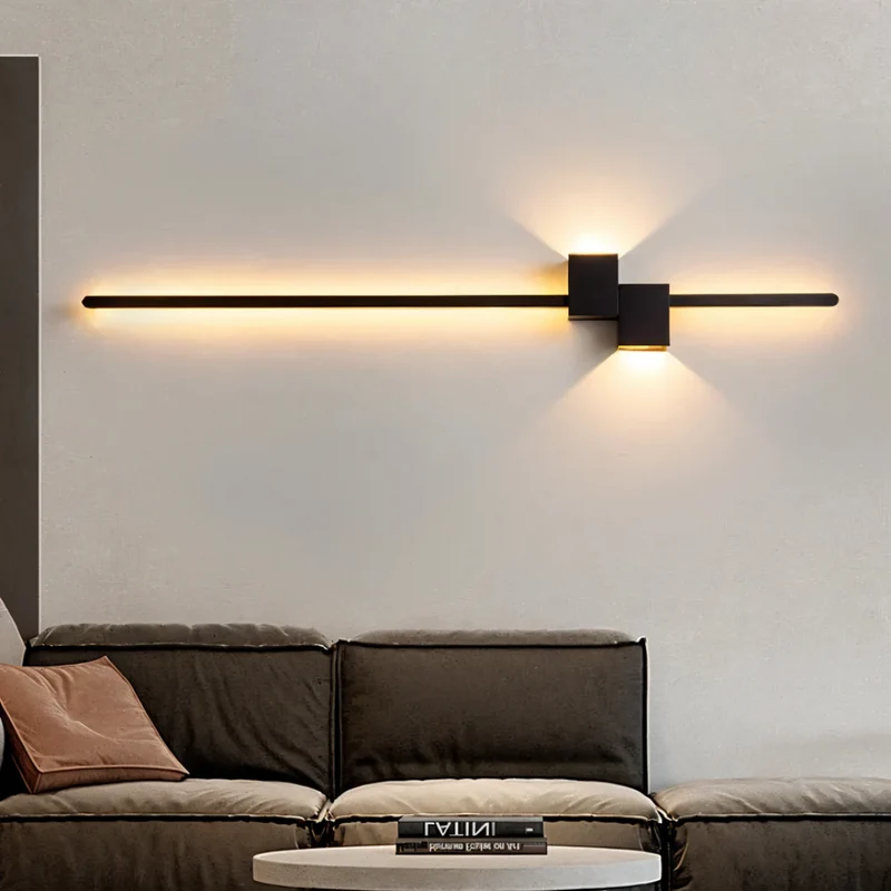 LED Wandlamp Modern Aluminium 62cm Warm Wit Zwart Wit Goud | Sansoti