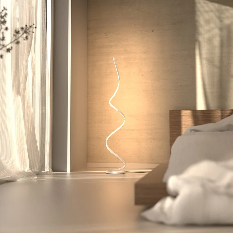 Sansoti | Minimalistische LED Vloerlamp Spiraal | Dimbaar | Moderne Design Staande Lamp