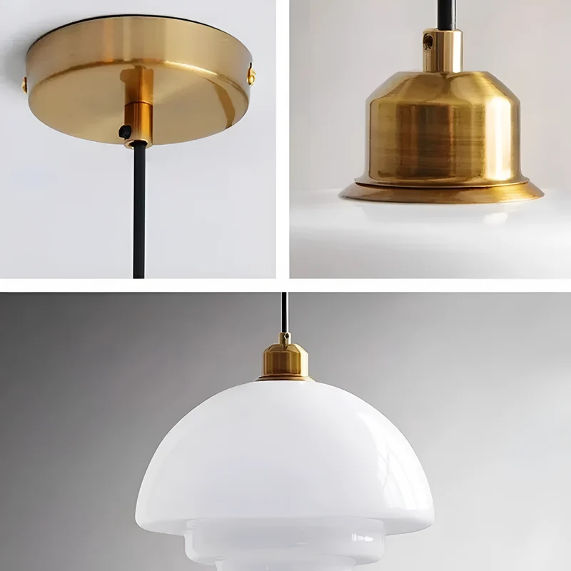 Plafondlamp Art Deco Messing Glas D30 D28 D32 Goud Vintage Design | Sansoti