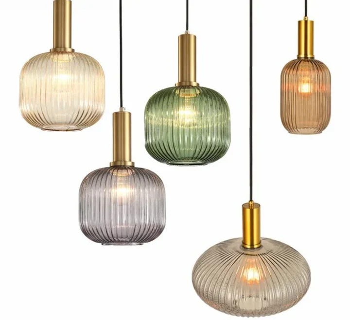 Hanglamp Gekleurd Glas Retro Nordisch E27 Wit Groen Roze Ø13 Ø30 Eetkamer | Sansoti