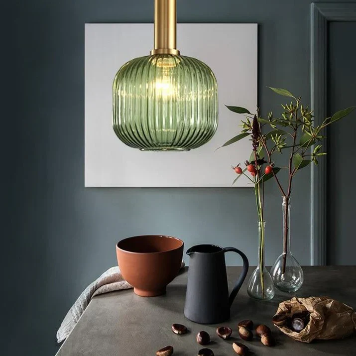 Hanglamp Gekleurd Glas Retro Nordisch E27 Wit Groen Roze Ø13 Ø30 Eetkamer | Sansoti