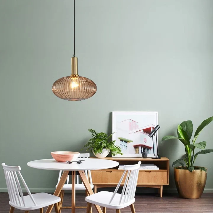 Hanglamp Gekleurd Glas Retro Nordisch E27 Wit Groen Roze Ø13 Ø30 Eetkamer | Sansoti