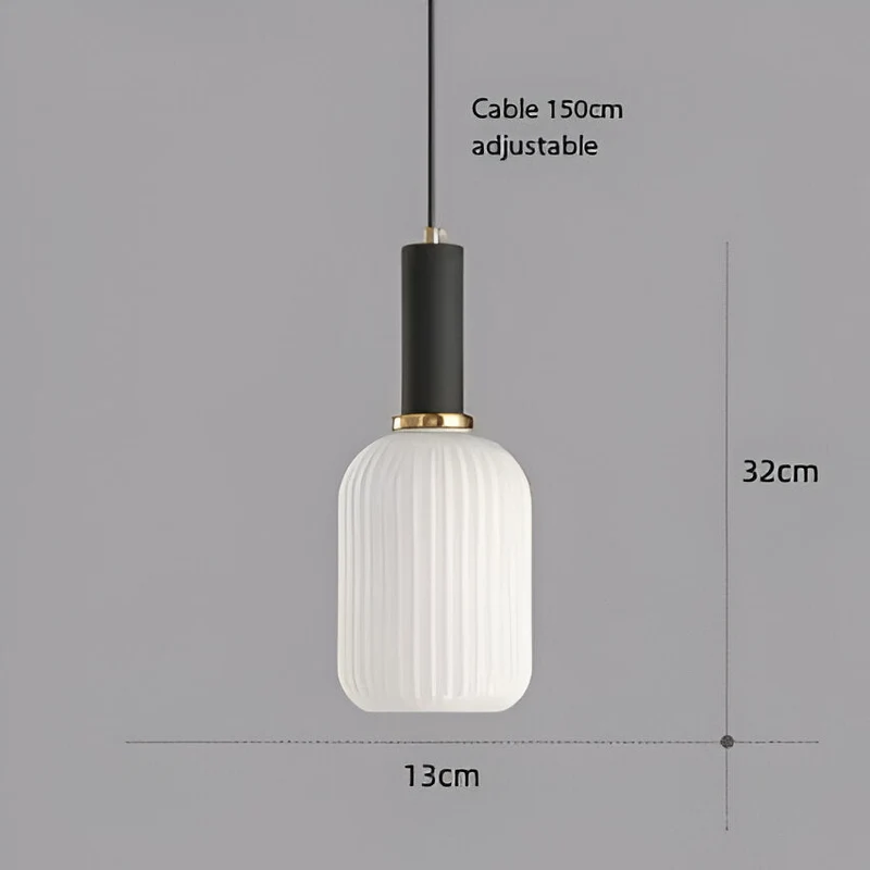 Hanglamp Gekleurd Glas Retro Nordisch E27 Wit Groen Roze Ø13 Ø30 Eetkamer | Sansoti