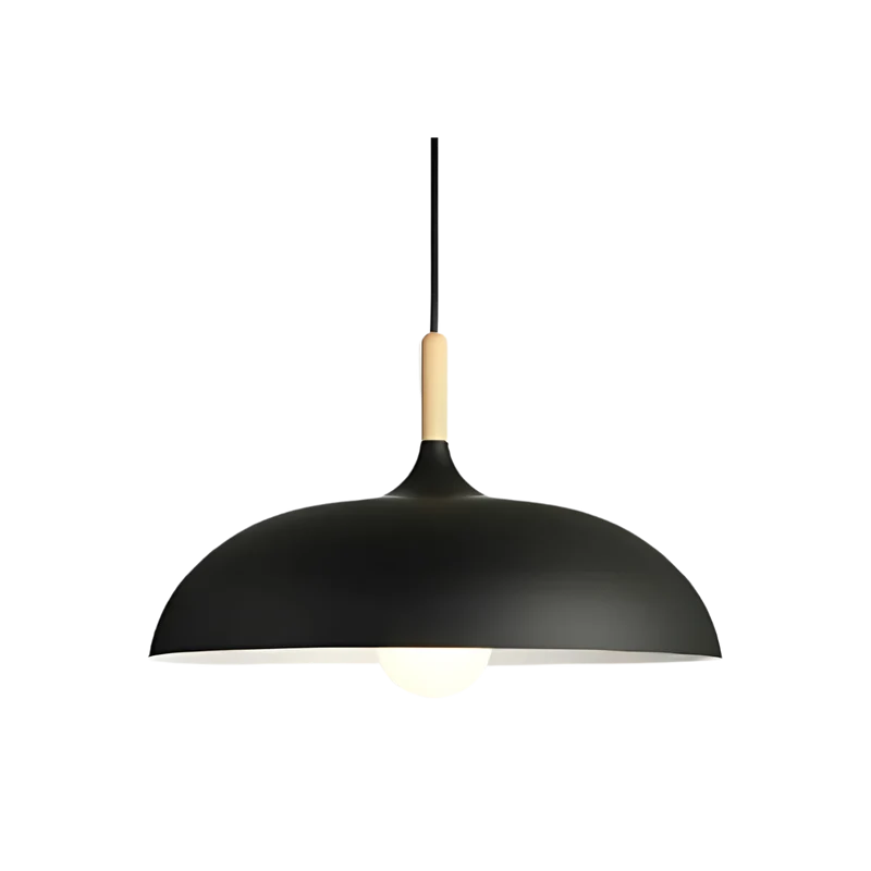 Hanglamp Hout IJzer Scandinavisch Japandi Rond E27 Ø35 Ø60 Eetkamer Keuken | Sansoti