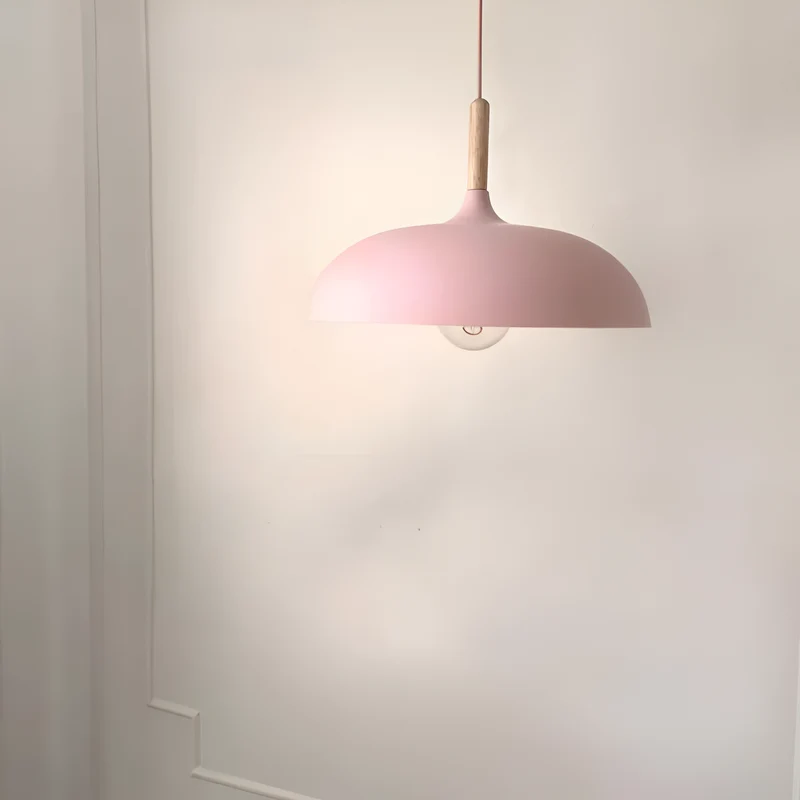 Hanglamp Hout IJzer Scandinavisch Japandi Rond E27 Ø35 Ø60 Eetkamer Keuken | Sansoti