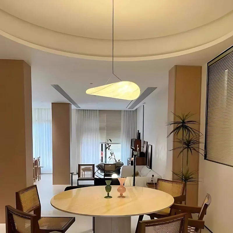 Hanglamp Japandi Handgeweven Zijde Wit Ø40 Ø60 Ø80 Slaapkamer Eetkamer | Sansoti