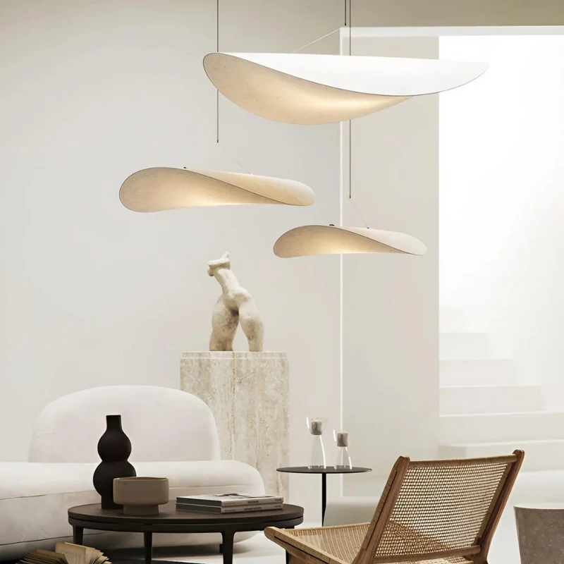 Hanglamp Japandi Handgeweven Zijde Wit Ø40 Ø60 Ø80 Slaapkamer Eetkamer | Sansoti