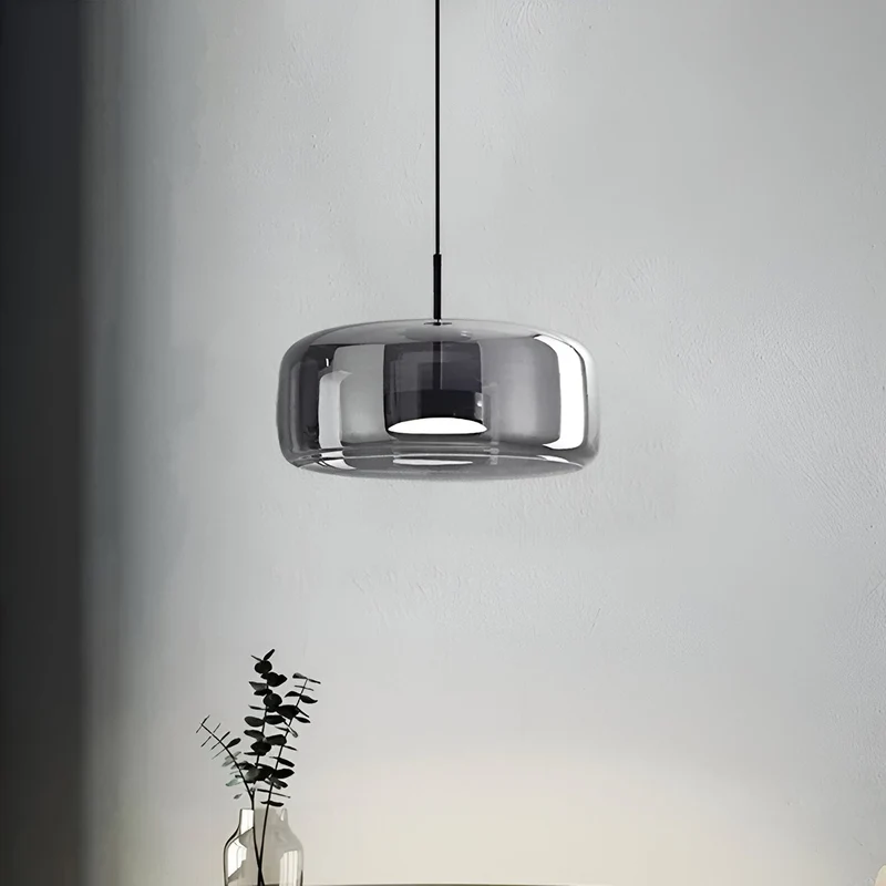 Hanglamp Rookglas Retro Trio Handgeblazen Dimbaar Verstelbaar Zwart | Sansoti